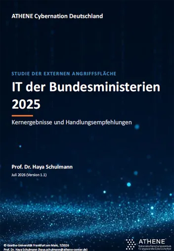 ATHENE-Studie: Neun von zehn aktiven IP-Adressen der Bundesverwaltung fehlen im BSI-Lagebild Bild: ATHENE-Studie: Neun von zehn aktiven IP-Adressen der Bundesverwaltung fehlen im BSI-Lagebild