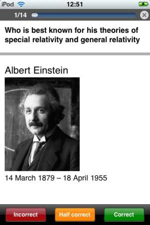 Beispielkarte mit Bewertungsmöglichkeit