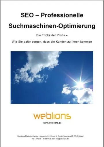 Die Geheimnisse der Suchmaschinen-Optimierung (SEO) – jetzt enthüllt in einem E-Book Bild: Die Geheimnisse der Suchmaschinen-Optimierung (SEO) – jetzt enthüllt in einem E-Book
