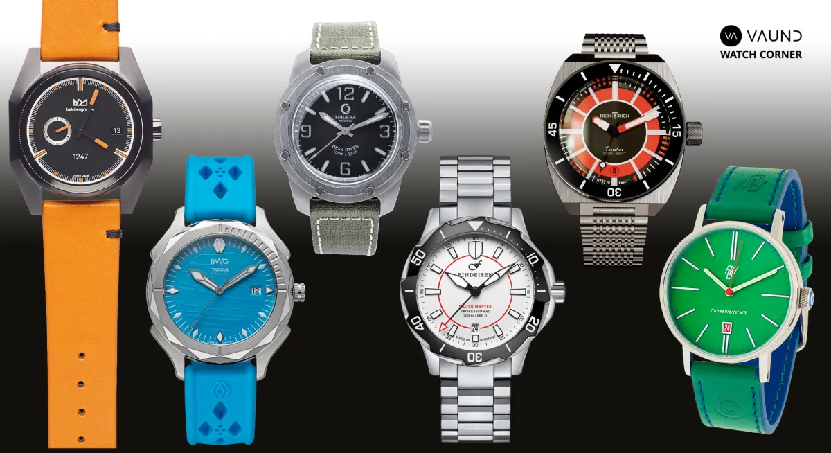 VAUND Watch Corner: Belchengruppe, BWG, Sphaera, Findeisen, Heinrich Watches und FWB (li. na. re.) (© Martin Zettl, Findeisen)