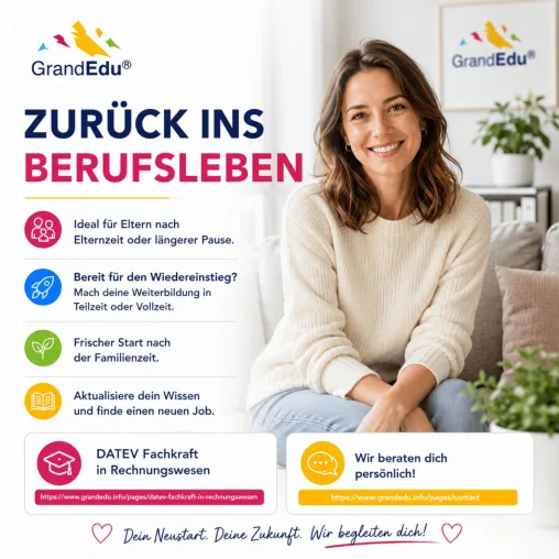 Zurück ins Berufsleben: Mit aktuellem Wissen und neuer Zuversicht in den beruflichen Neustart Bild: Zurück ins Berufsleben: Mit aktuellem Wissen und neuer Zuversicht in den beruflichen Neustart