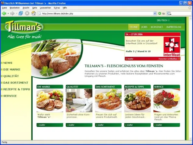 Bild: Neuer Internetauftritt für Qualitätsmarke Tillman´s
