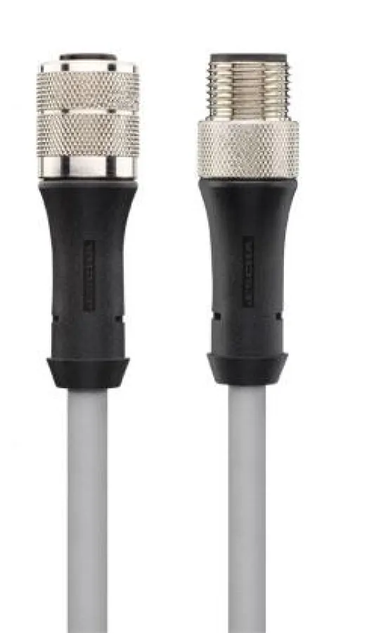 Die Base Line von ESCHA wird zunächst in gerader Ausführung als Kupplung (links) und als Stecker (rechts) erhältlich sein.