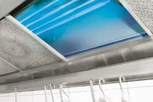 UV-Lampen produzieren Ozon und reinigen Abluft von Fetten und Gerüchen Bild: UV-Lampen produzieren Ozon und reinigen Abluft von Fetten und Gerüchen