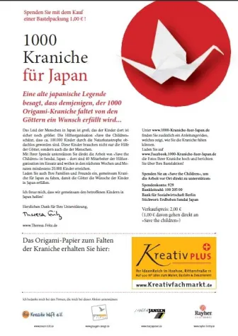 Bild: Spendenaktion 1000 Kraniche für Japan