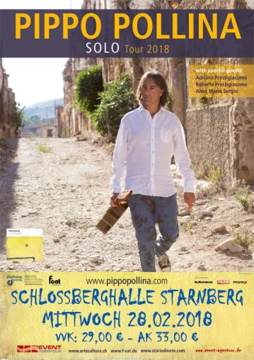 Bild: Pippo Pollina – live und solo in der Schlossberghalle Starnberg am 28.02.2018