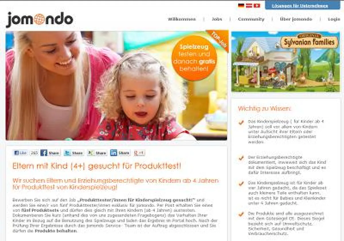 Sylvanian Families auf jomondo.de