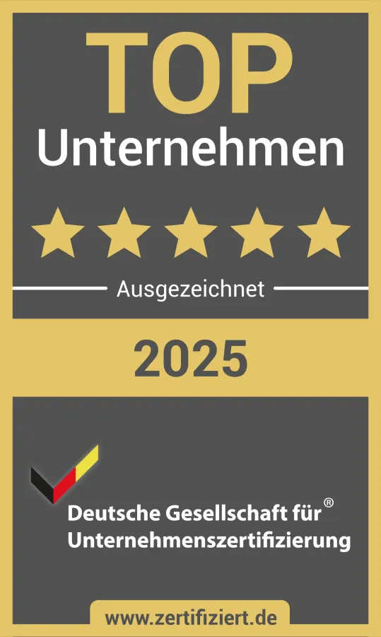 DGFUZ Qualitätssiegel (© DGFUZ – Deutsche Gesellschaft für Unternehmenszertifizierung mbH)