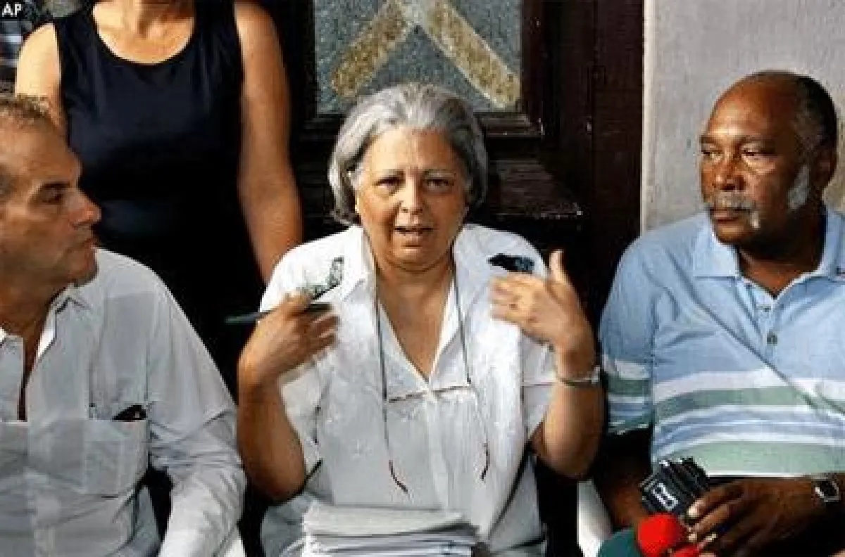 Die Initiatoren der Asamblea Rene de Jesus Gomez Manzano, Martha Beatriz Roque Cabello und Felix Antonio Bonne Carcasses (v.l.n.r.)