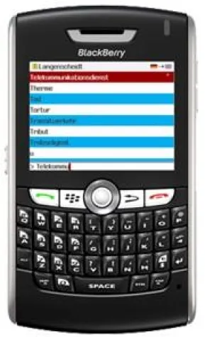 Bild: Wörterbücher von Langenscheidt auf Blackberry