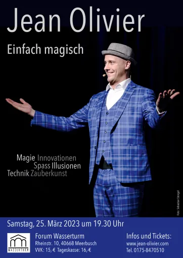 Magischer Samstag mit zwei Zaubershows im Forum Wasserturm Meerbusch Bild: Magischer Samstag mit zwei Zaubershows im Forum Wasserturm Meerbusch