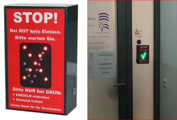 Bild: Mit der Praxisampel Stress aus dem Arbeitsalltag nehmen und Patienten sicher und bequem einlassen