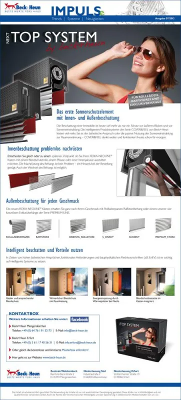 Die erste Ausgabe des Newsletters IMPULSe (Quelle: Beck+Heun).