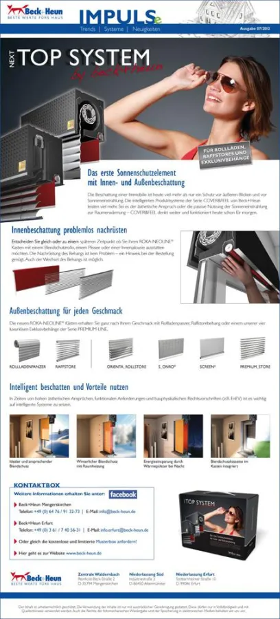 Die erste Ausgabe des Newsletters IMPULSe (Quelle: Beck+Heun).