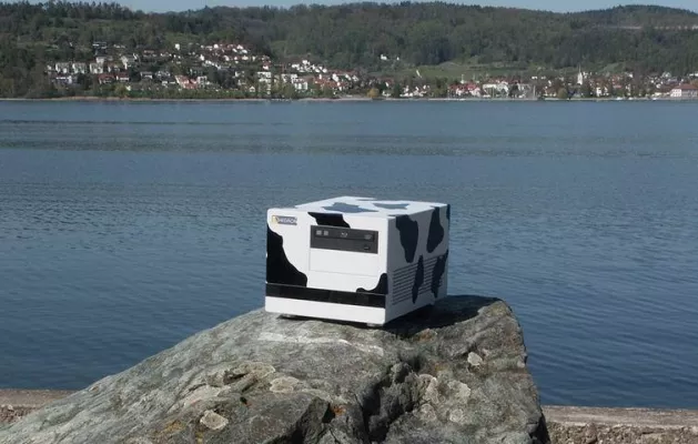 Bild: Mediathek mit guter Nachbarschaft zu Flatscreen und Soundsystem – die Multimedia Cow