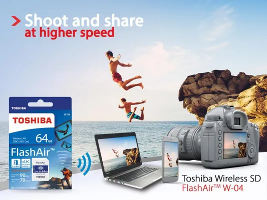 Bild: Die vierte Generation: Toshiba zeigt FlashAir™-Wireless-SD-Karte auf der CeBIT 2017