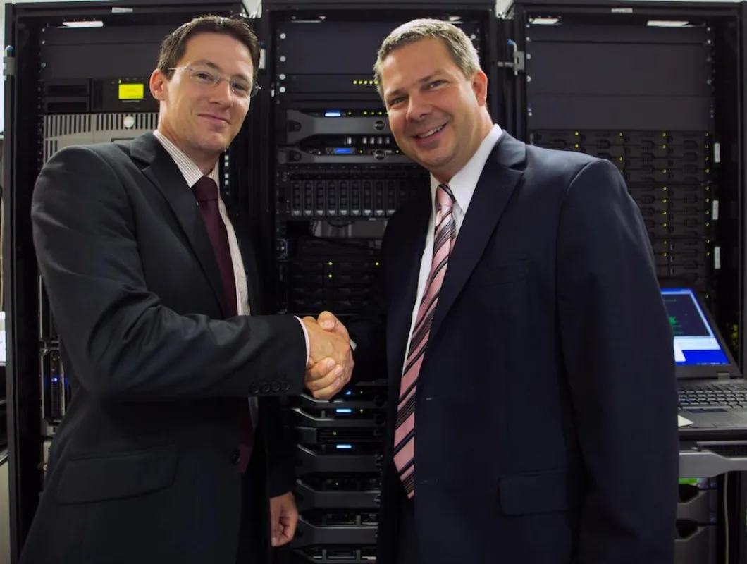 Christian Riedel, DFS, (links) und Martin Hintelmann, Dell (Quelle: GaleriaFotografia International)
