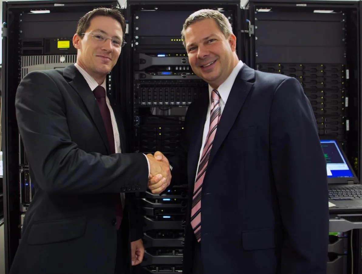 Christian Riedel, DFS, (links) und Martin Hintelmann, Dell (Quelle: GaleriaFotografia International)