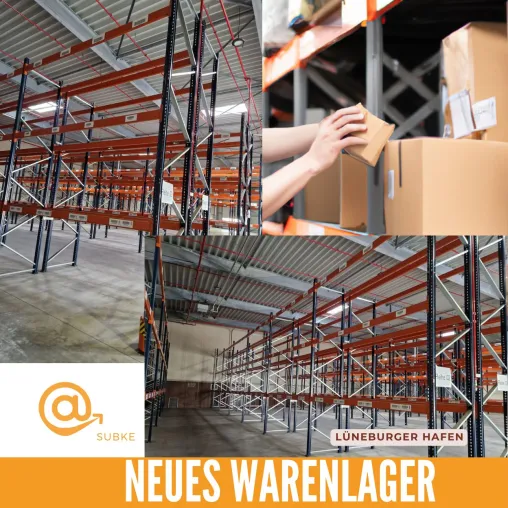 Subke Fulfillment erweitert Lagerkapazitäten um 1500 m² im Industriegebiet Lüneburger Hafen Bild: Subke Fulfillment erweitert Lagerkapazitäten um 1500 m² im Industriegebiet Lüneburger Hafen