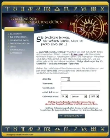 Bild: Neuartiger Service ermittelt kostenlos das tatsächliche Sternzeichen