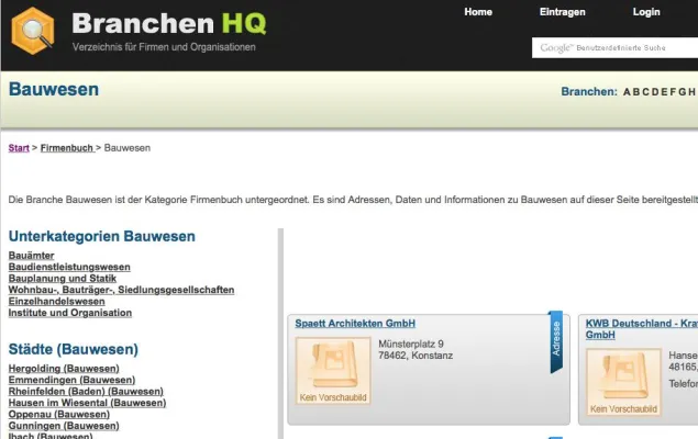 Firmenbuch BranchenHQ hat als Startup Unternehmen erstes Jubiläum Bild: Firmenbuch BranchenHQ hat als Startup Unternehmen erstes Jubiläum