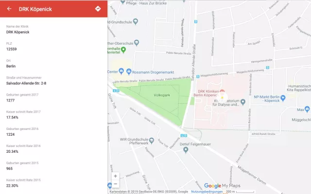 Bild: Kaiserschnittrate von Kliniken erstmalig einfach online suchen