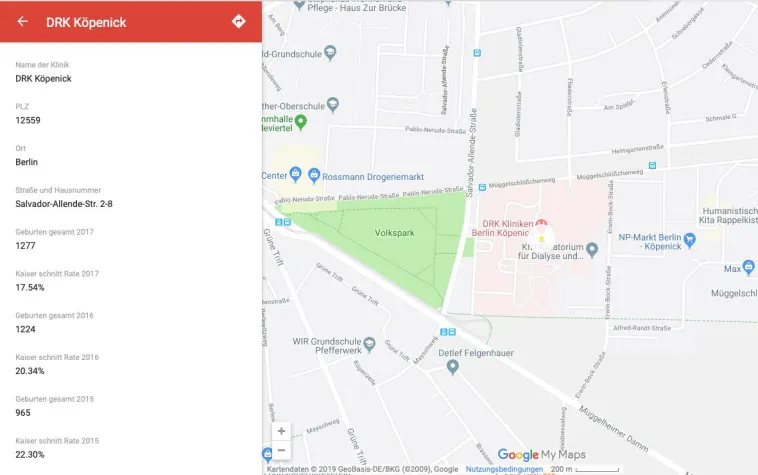 Bild: Kaiserschnittrate von Kliniken erstmalig einfach online suchen