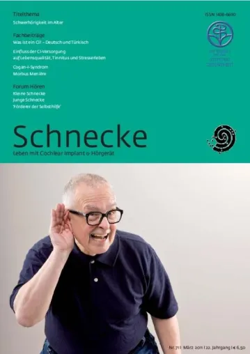 Nachlassendes Hörvermögen und Demenz: Zeitschrift „Schnecke“ widmet sich dem Hören im Alter Bild: Nachlassendes Hörvermögen und Demenz: Zeitschrift „Schnecke“ widmet sich dem Hören im Alter