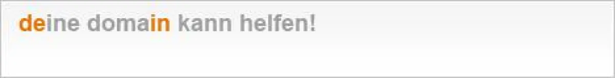 Deine Domain kann helfen!