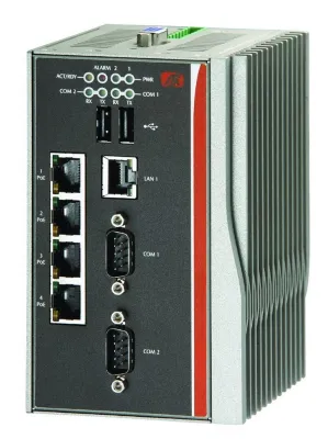 Bild: rBOX104: Kompakte Hutschienen Lösung mit PoE und erw. Temp. Bereich von -40°C bis 70°C