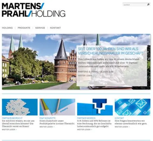 Bild: FUSE entwickelt Holding-Website für MARTENS & PRAHL Versicherungskontor