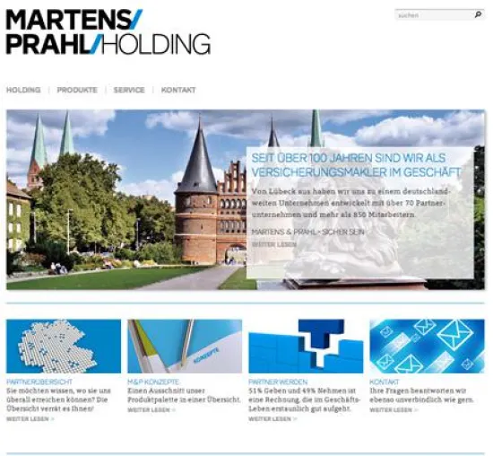 Bild: FUSE entwickelt Holding-Website für MARTENS & PRAHL Versicherungskontor