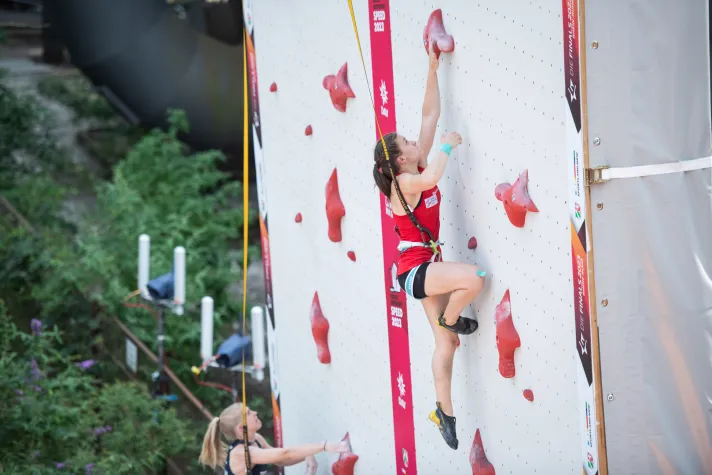 Bild: FINALE DEUTSCHE JUGENDMEISTERSCHAFTEN KLETTERN IN LEIPZIG