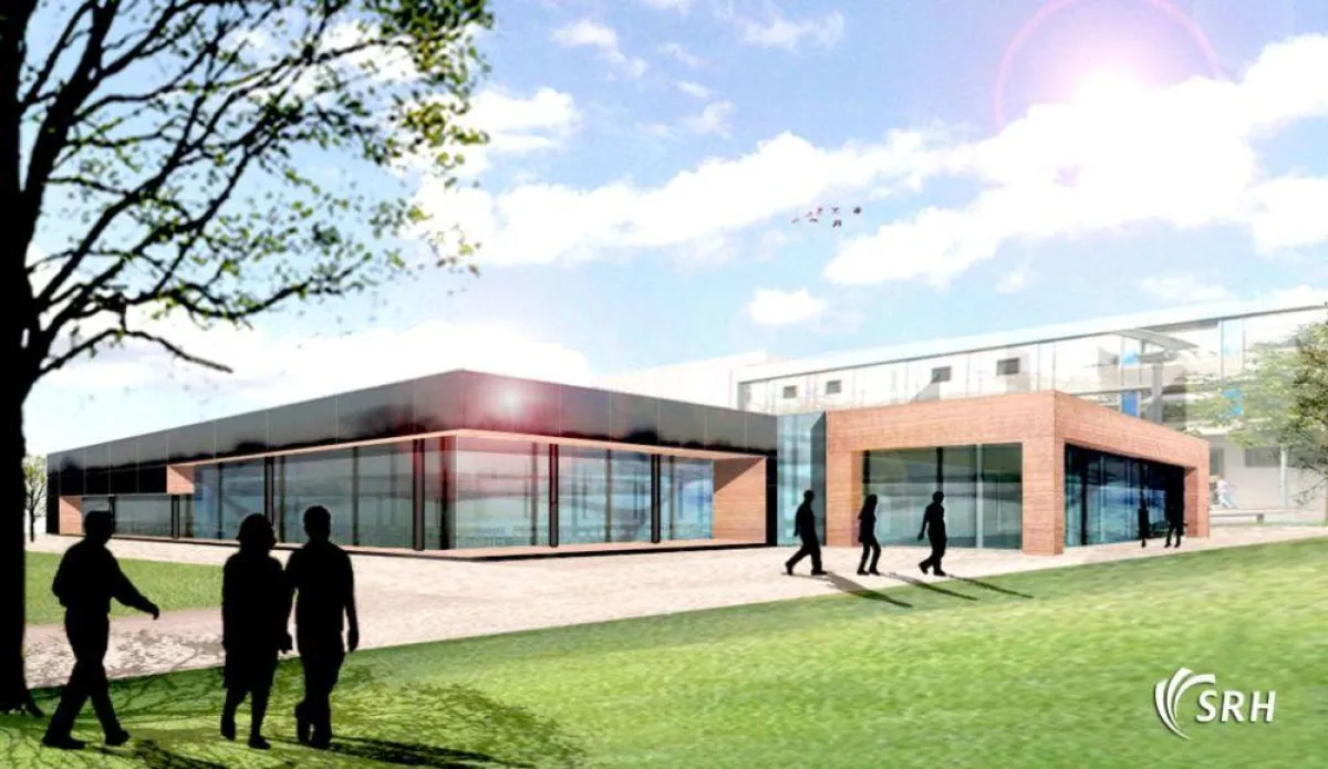 Architekturzeichnung der geplanten SRH Mensa (Quelle: Architekturbüro Donnig & Unterstab)