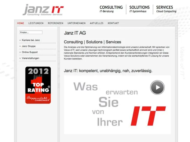 Bild: Janz IT AG ist Top-Business-Partner beim Hoppenstedt CreditCheck