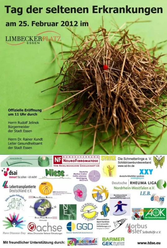 Plakat zum Tag der seltenen Erkrankungen am 25.02.2012 in Essen