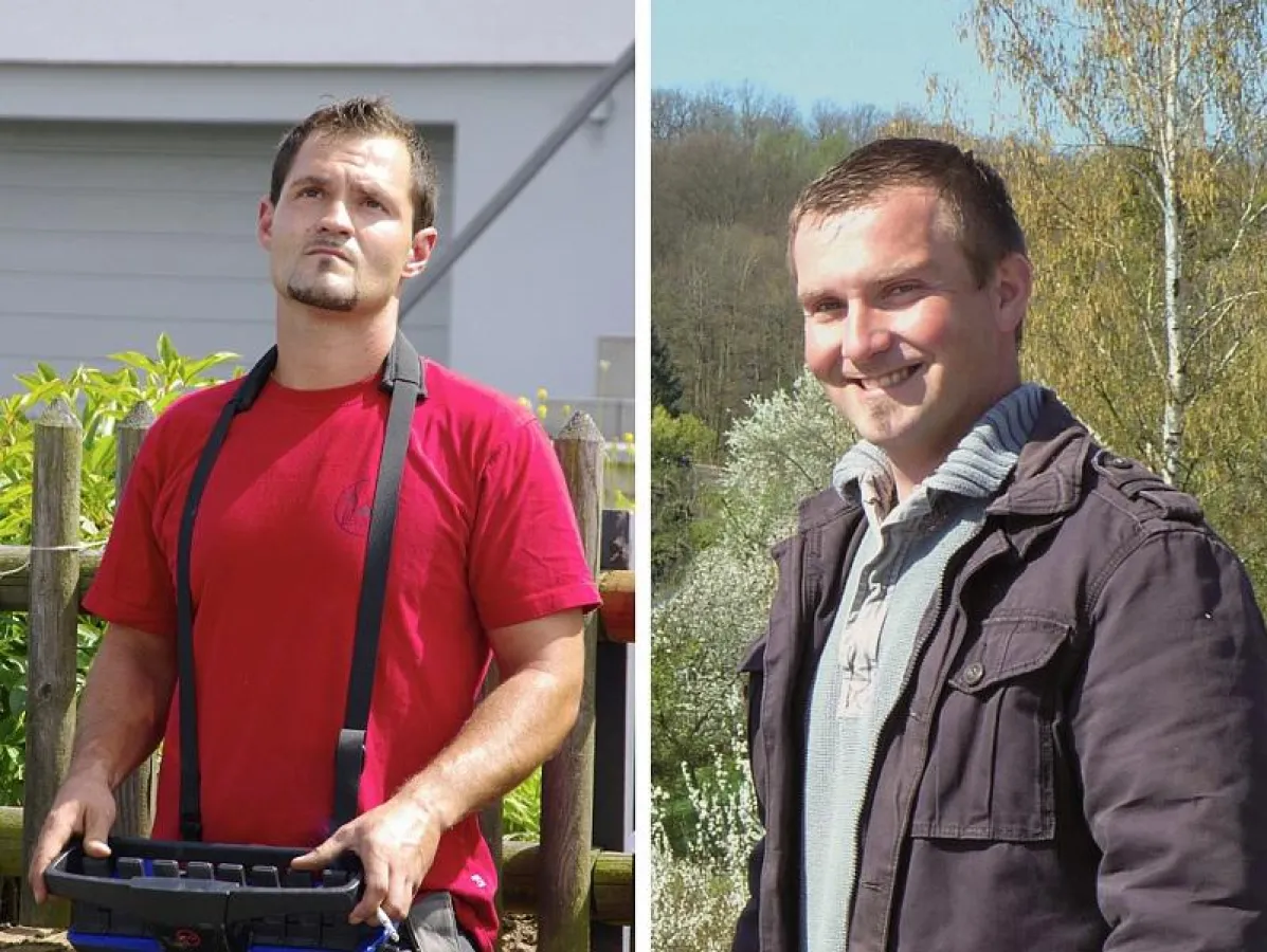 Dachdeckermeister in der vierten Generation: Johannes (links) und Sebastian (rechts) Weigel.