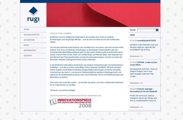 Bild: TYPOSITION. gestaltet Redesign der rugi Briefhüllen-Manufaktur