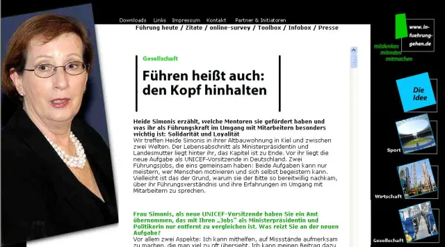 Bild: Heide Simonis erzählt auf in-fuehrung-gehen.de, was ihr im Umgang mit Mitarbeitern besonders wichtig ist