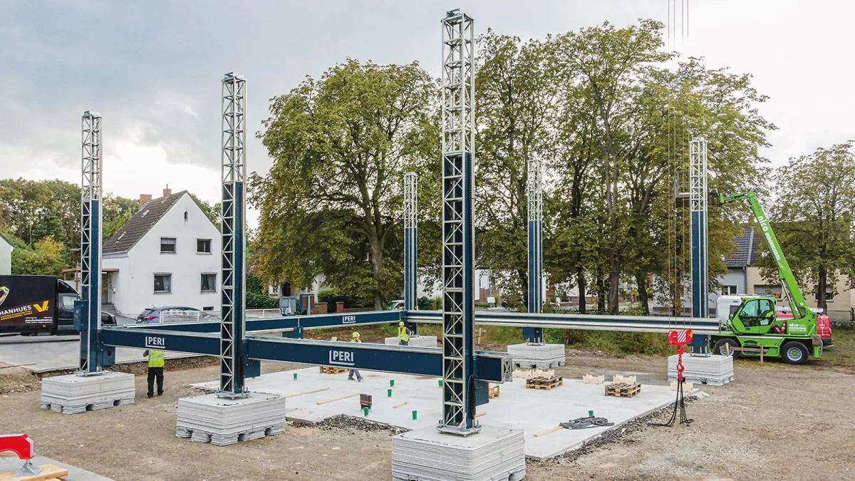 PERI druckt erstes Wohnhaus Deutschland mit dem Portaldrucker BOD2 in Beckum (Nordrhein-Westfalen)