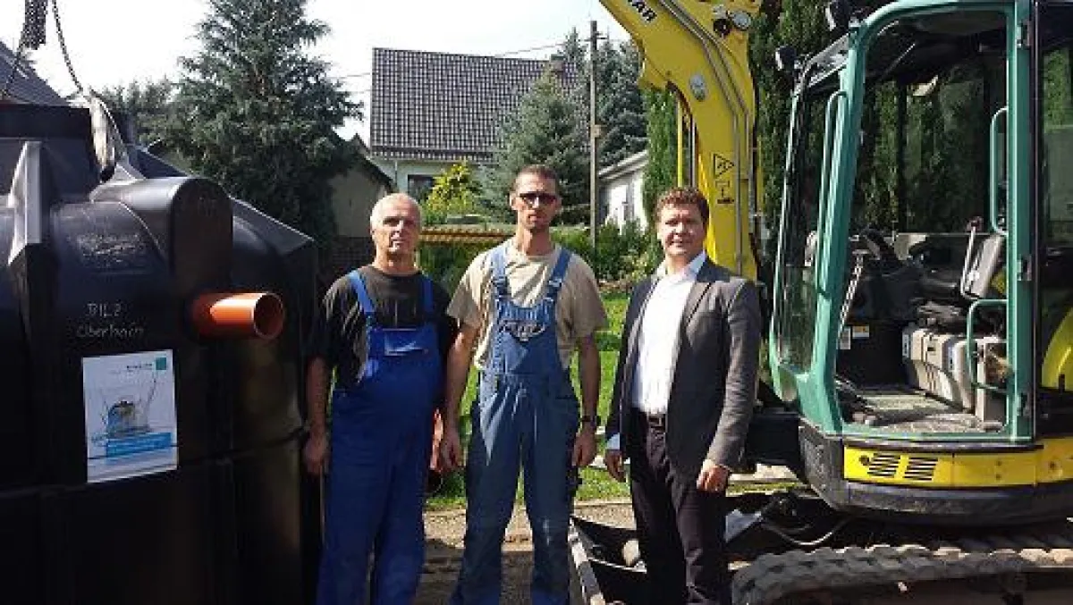 Eigentümer Gerd Bilz, Einbauunternehmer Ingo Jochmann und Geschäftsführer Lars Bergmann (von links)