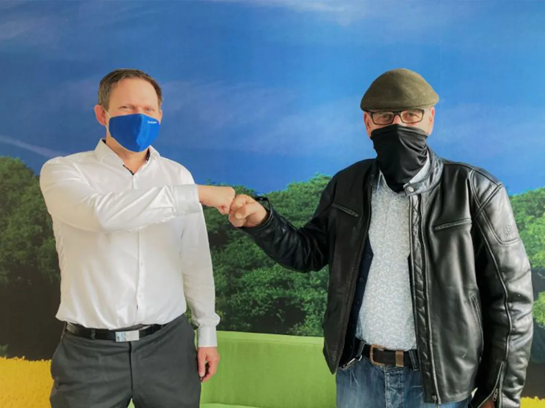 Anticimex Geschäftsführer Christian Wächter zusammen mit Michael Berghöfer