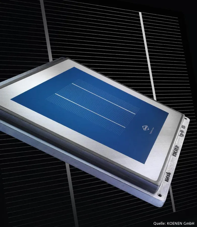 KOENEN Präzisionssieb für die Solarzellenmetallisierung