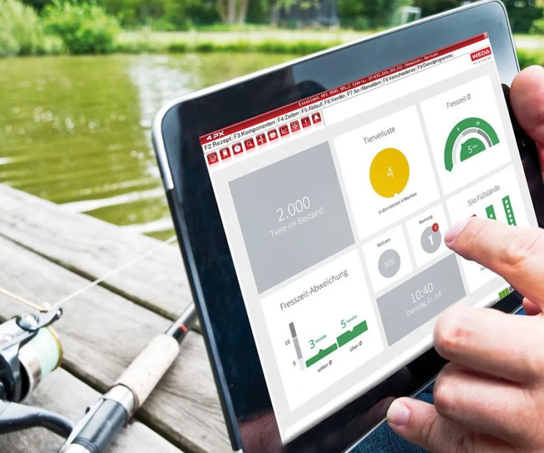 Das Dashboard ermöglicht es Schweinehaltern die Anlage immer im Blick zu haben.
