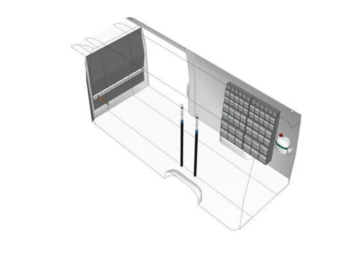 Magazin mit transparenten Kippboxbehältern zur übersichtlichen Aufbewahrung von Kleinteilen