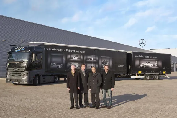 Bild: Pilotprojekt: L.I.T. AG fährt für Daimler mit Lang-Lkw durch Bremen