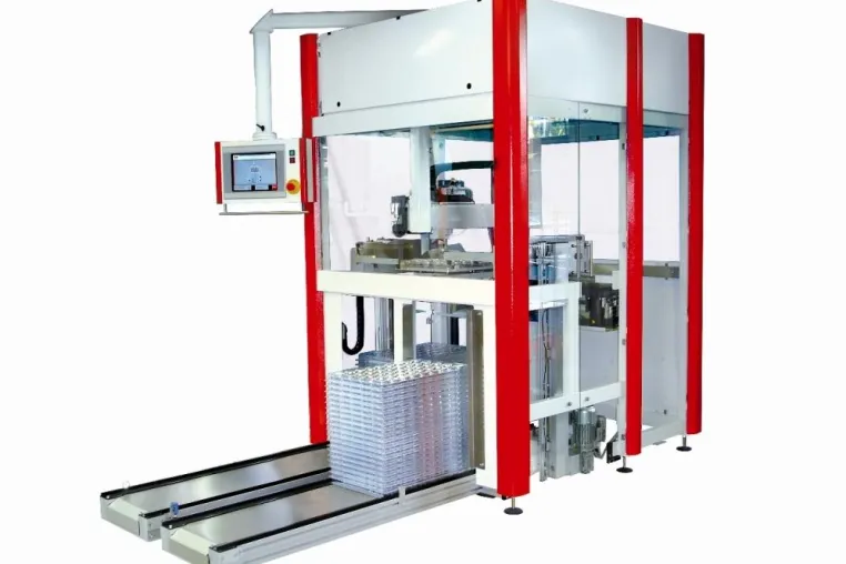 Neue Palettierstation für Reinraumanwendungen von FLG Automation AG auf der Medtec 2009 Bild: Neue Palettierstation für Reinraumanwendungen von FLG Automation AG auf der Medtec 2009