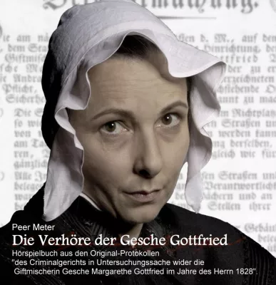 Bild: Hörspielbuch "Die Verhöre der Gesche Gottfried" (Peer Meter) wird in der Bremer Stadtbibliothek vorgestellt.