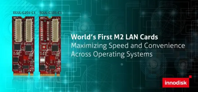 Innodisk präsentiert Single- und Dual-Gigabit-Netzwerkmodule für den M.2-Slot Bild: Innodisk präsentiert Single- und Dual-Gigabit-Netzwerkmodule für den M.2-Slot