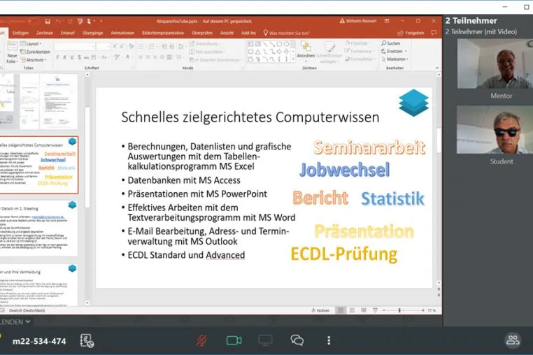 Bild: Neu im Angebot: Sparringspartner für Videosprechstunden